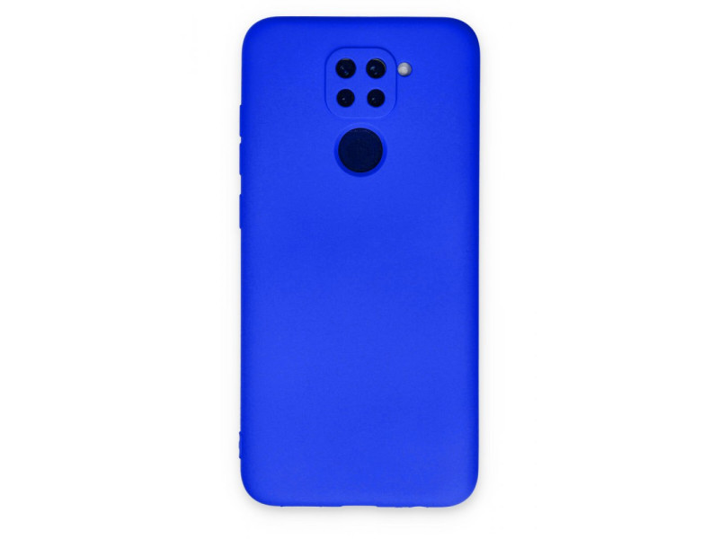 Newface Xiaomi Redmi Note 9 Kılıf Nano içi Kadife Silikon - Koyu Mavi