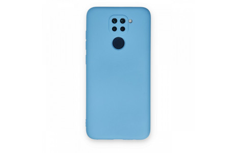 Newface Xiaomi Redmi Note 9 Kılıf Nano içi Kadife Silikon - Mavi