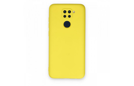 Newface Xiaomi Redmi Note 9 Kılıf Nano içi Kadife Silikon - Sarı