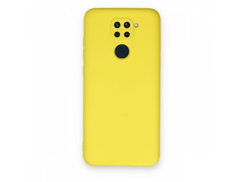 Newface Xiaomi Redmi Note 9 Kılıf Nano içi Kadife Silikon - Sarı
