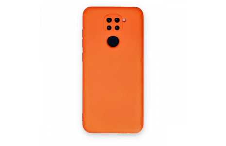 Newface Xiaomi Redmi Note 9 Kılıf Nano içi Kadife Silikon - Turuncu