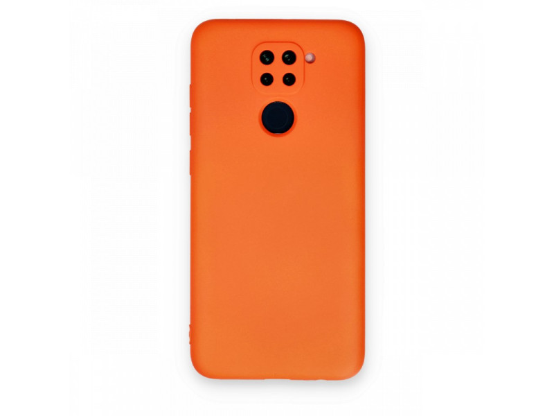 Newface Xiaomi Redmi Note 9 Kılıf Nano içi Kadife Silikon - Turuncu
