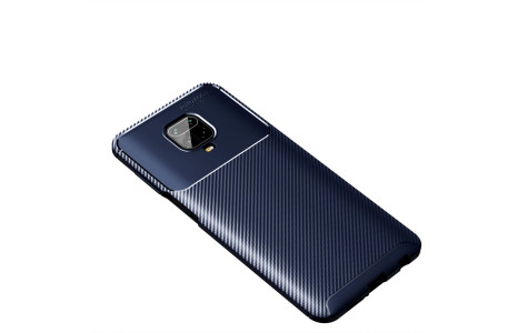 Newface Xiaomi Redmi Note 9 Pro Kılıf Focus Karbon Silikon - Lacivert