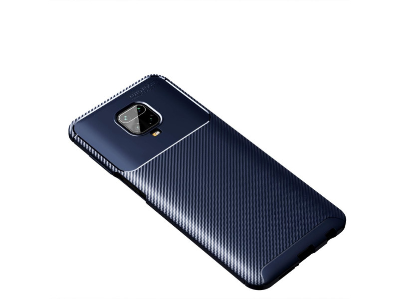 Newface Xiaomi Redmi Note 9 Pro Kılıf Focus Karbon Silikon - Lacivert
