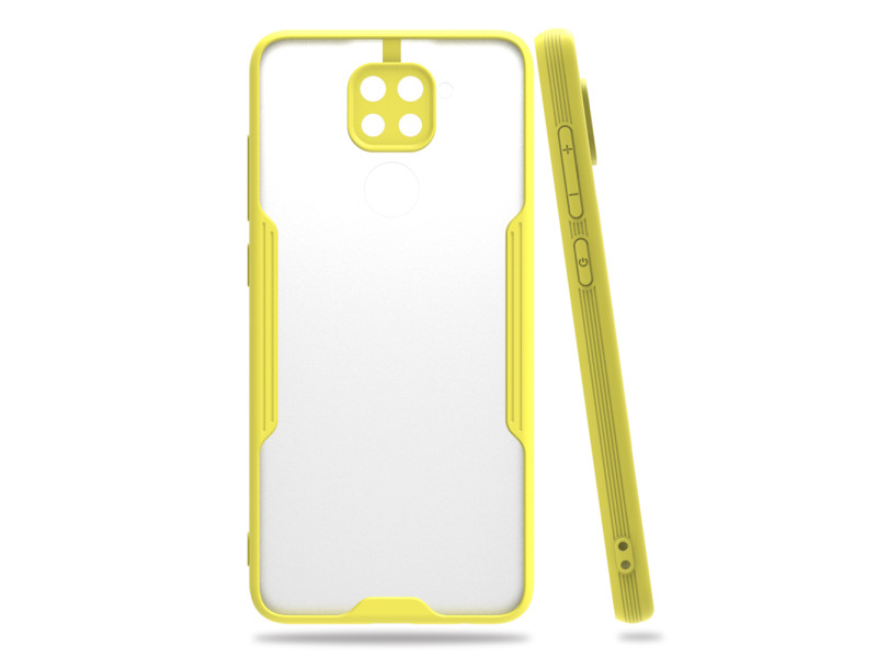 Newface Xiaomi Redmi Note 9 Pro Kılıf Platin Silikon - Sarı