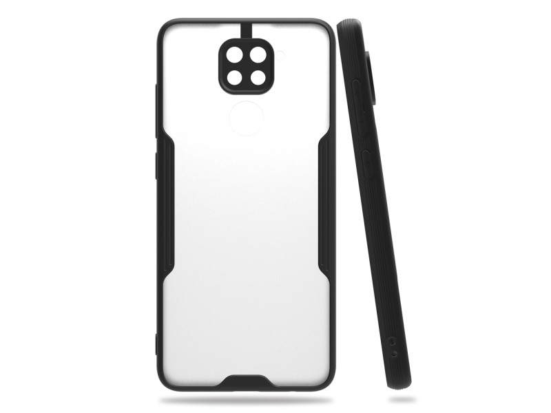 Newface Xiaomi Redmi Note 9 Pro Kılıf Platin Silikon - Siyah