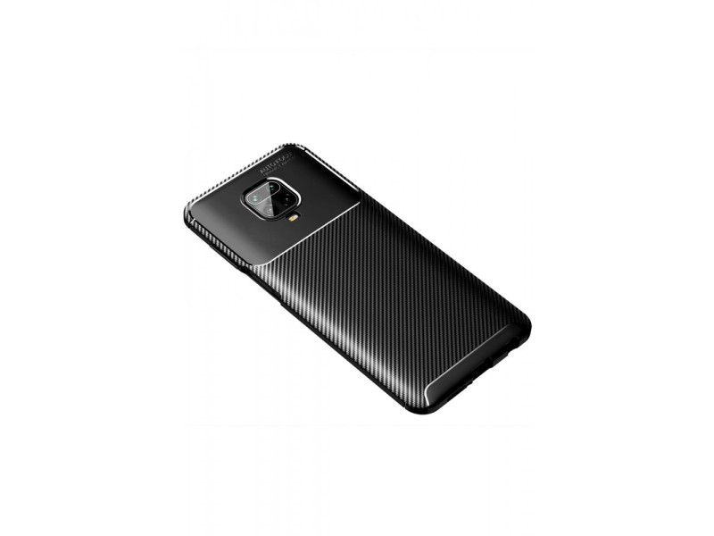 Newface Xiaomi Redmi Note 9S Kılıf Focus Karbon Silikon - Siyah
