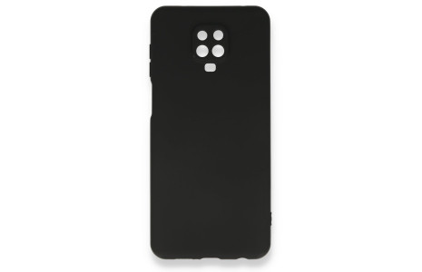 Newface Xiaomi Redmi Note 9S Kılıf Nano içi Kadife Silikon - Siyah