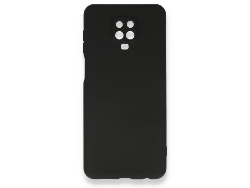 Newface Xiaomi Redmi Note 9S Kılıf Nano içi Kadife Silikon - Siyah