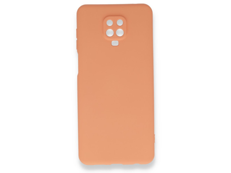 Newface Xiaomi Redmi Note 9S Kılıf Nano içi Kadife Silikon - Turuncu