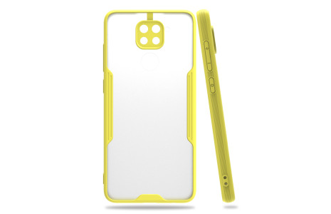 Newface Xiaomi Redmi Note 9S Kılıf Platin Silikon - Sarı