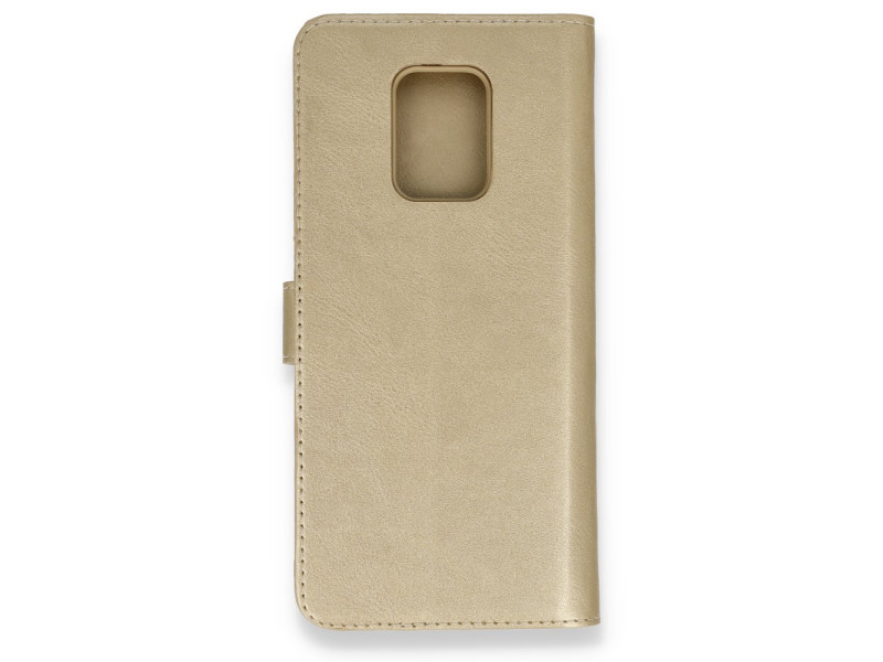 Newface Xiaomi Redmi Note 9S Kılıf Trend S Plus Kapaklı Kılıf - Gold