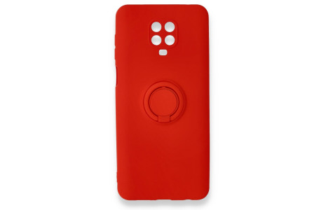 Newface Xiaomi Redmi Note 9S Kılıf Viktor Yüzüklü Silikon - Kırmızı