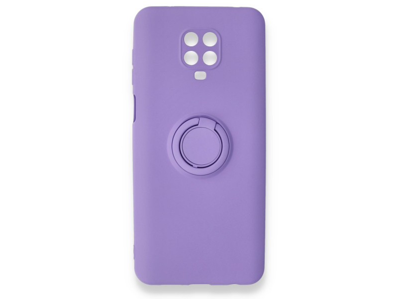 Newface Xiaomi Redmi Note 9S Kılıf Viktor Yüzüklü Silikon - Mor