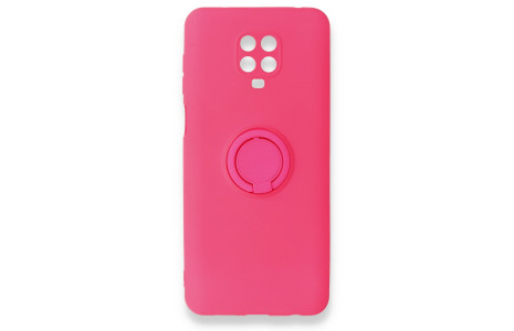 Newface Xiaomi Redmi Note 9S Kılıf Viktor Yüzüklü Silikon - Pembe