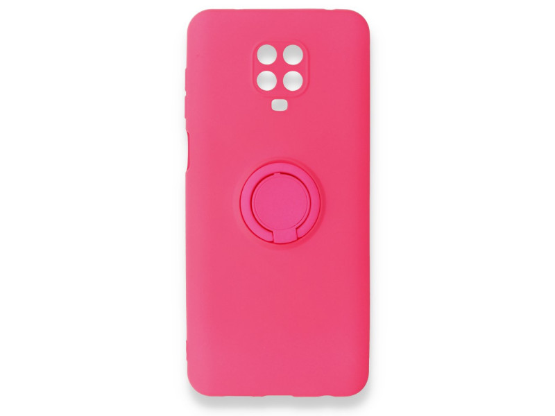 Newface Xiaomi Redmi Note 9S Kılıf Viktor Yüzüklü Silikon - Pembe