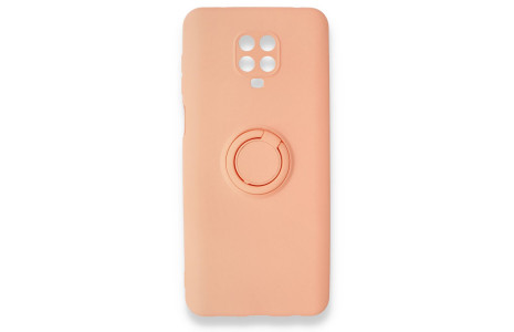 Newface Xiaomi Redmi Note 9S Kılıf Viktor Yüzüklü Silikon - Pudra