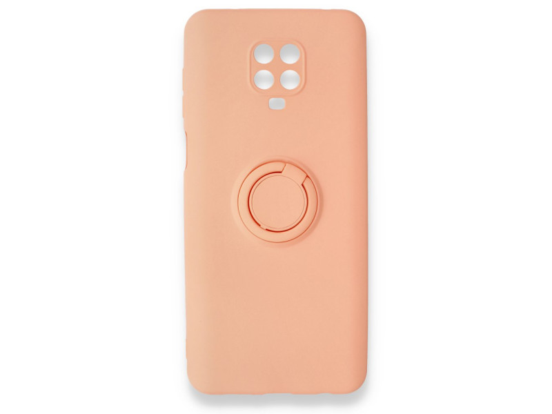 Newface Xiaomi Redmi Note 9S Kılıf Viktor Yüzüklü Silikon - Pudra