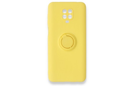 Newface Xiaomi Redmi Note 9S Kılıf Viktor Yüzüklü Silikon - Sarı