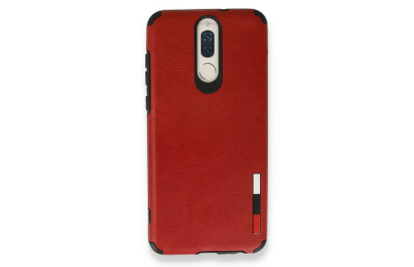 Newface Huawei Mate 10 Lite Kılıf Loop Deri Silikon - Kırmızı