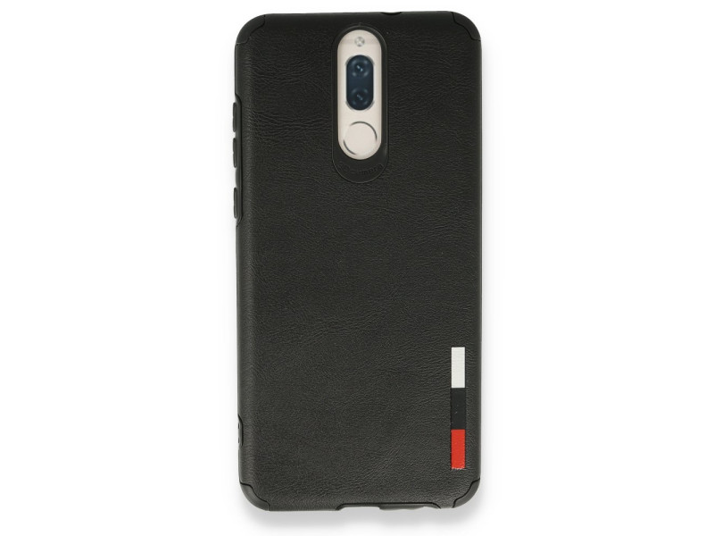 Newface Huawei Mate 10 Lite Kılıf Loop Deri Silikon - Siyah