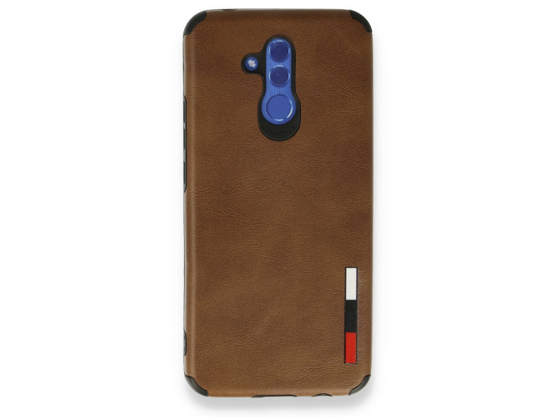 Newface Huawei Mate 20 Lite Kılıf Loop Deri Silikon - Kahverengi