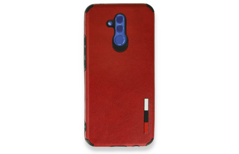 Newface Huawei Mate 20 Lite Kılıf Loop Deri Silikon - Kırmızı