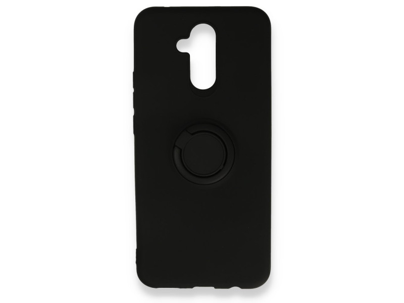 Newface Huawei Mate 20 Lite Kılıf Viktor Yüzüklü Silikon - Siyah