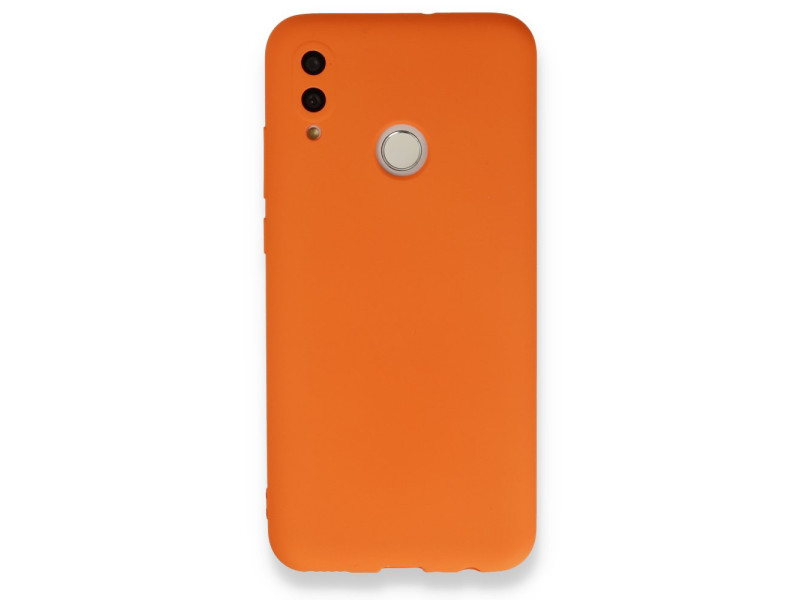 Newface Huawei P Smart 2019 Kılıf Nano içi Kadife Silikon - Turuncu