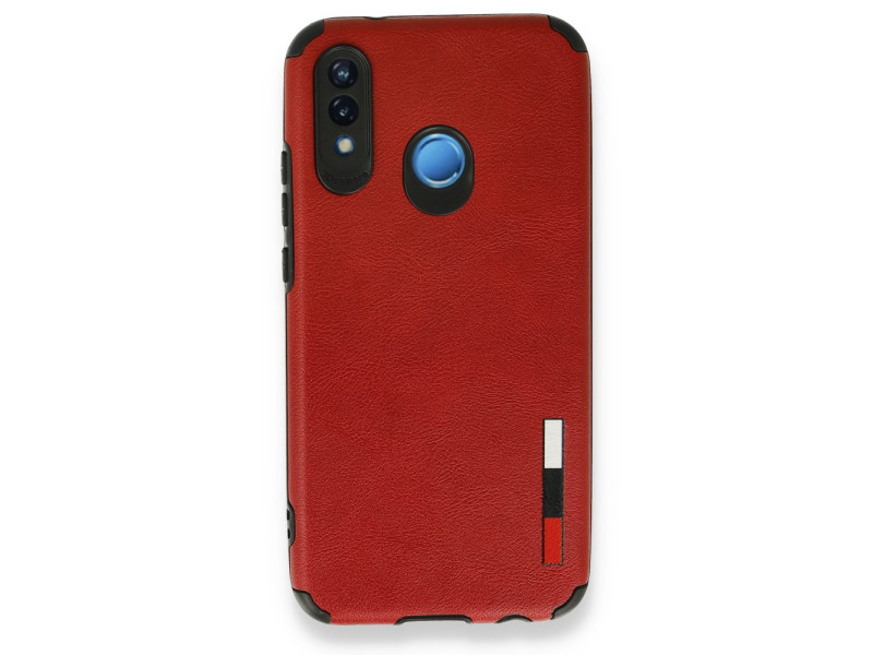Newface Huawei P20 Lite Kılıf Loop Deri Silikon - Kırmızı