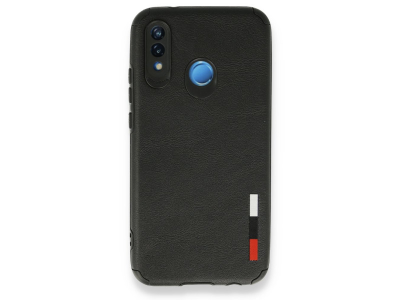 Newface Huawei P20 Lite Kılıf Loop Deri Silikon - Siyah