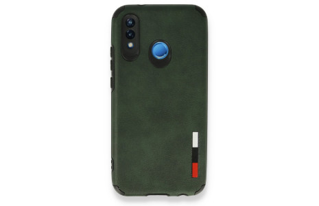 Newface Huawei P20 Lite Kılıf Loop Deri Silikon - Yeşil