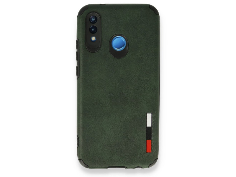 Newface Huawei P20 Lite Kılıf Loop Deri Silikon - Yeşil