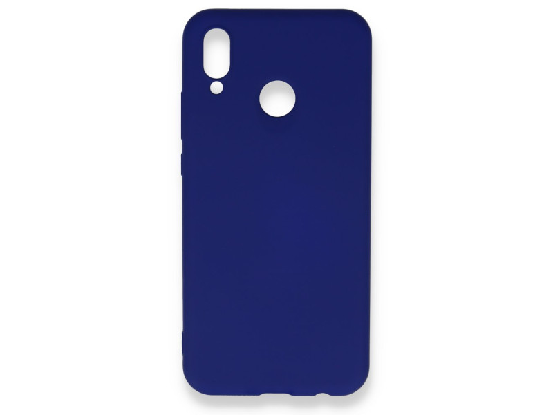 Newface Huawei P20 Lite Kılıf Nano içi Kadife Silikon - Koyu Mavi