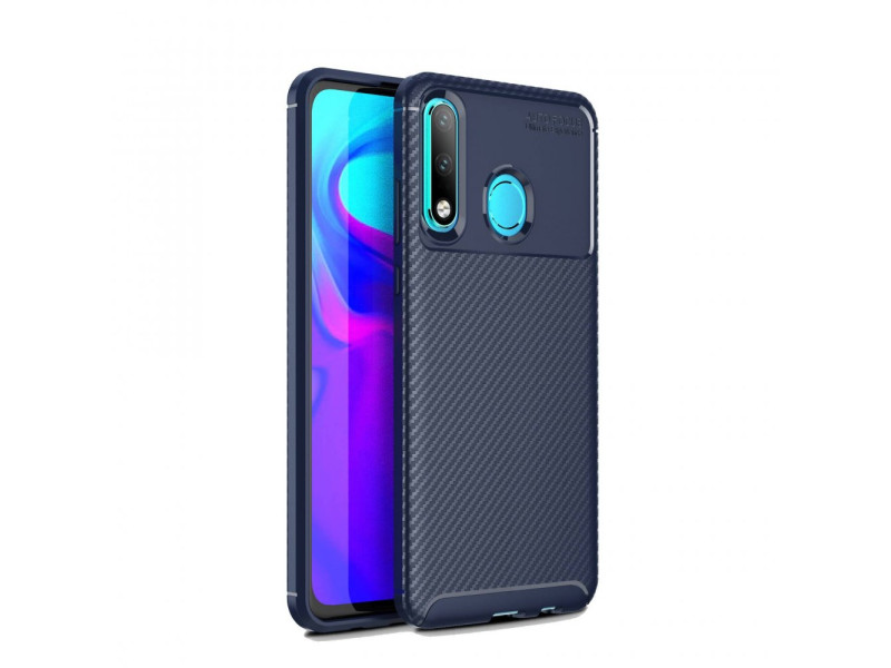 Newface Huawei P30 Lite Kılıf Focus Karbon Silikon - Lacivert