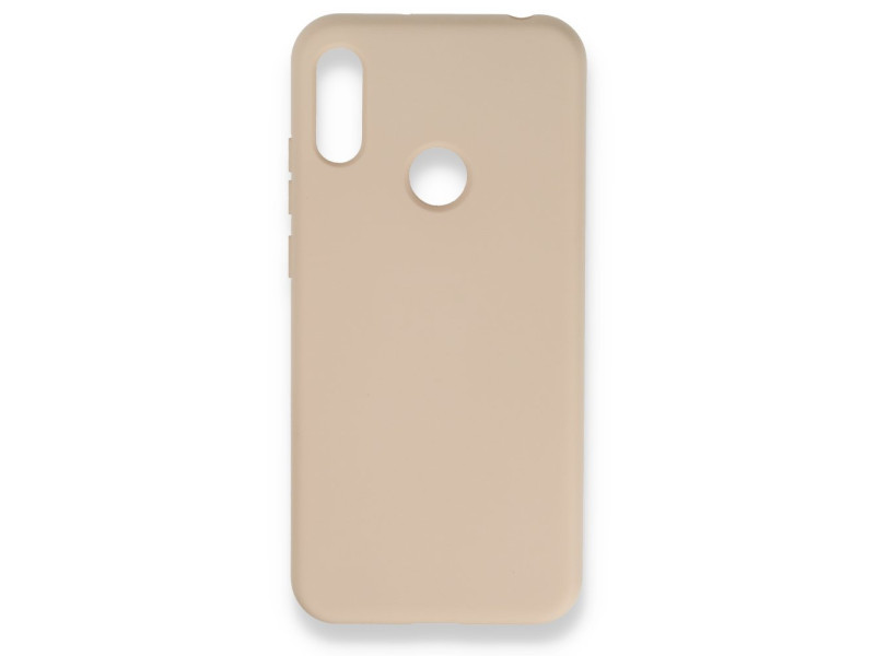 Newface Huawei Y6 2019 Kılıf Nano içi Kadife Silikon - Bej
