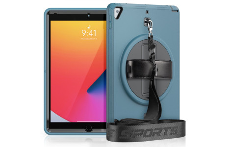 Newface iPad 10.2 (7.nesil) Kılıf Strap-C Otterbox Tablet Kapak - Mavi