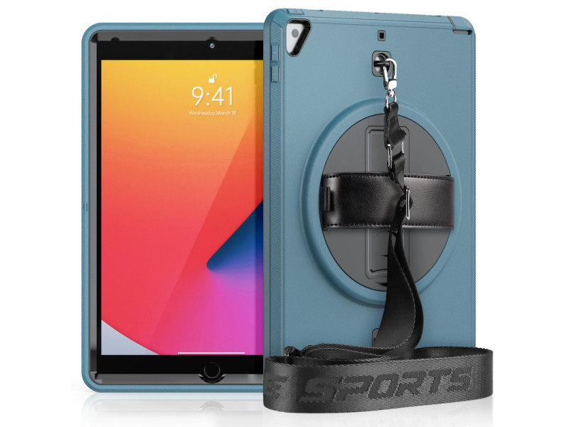 Newface iPad 10.2 (7.nesil) Kılıf Strap-C Otterbox Tablet Kapak - Mavi