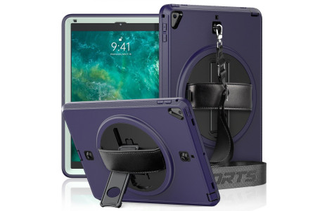 Newface iPad 9.7 (2018) Kılıf Strap-C Otterbox Tablet Kapak - Lacivert