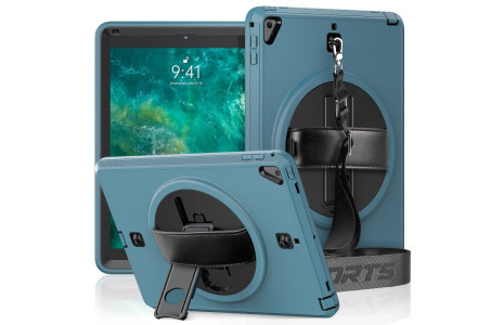 Newface iPad 9.7 (2018) Kılıf Strap-C Otterbox Tablet Kapak - Mavi