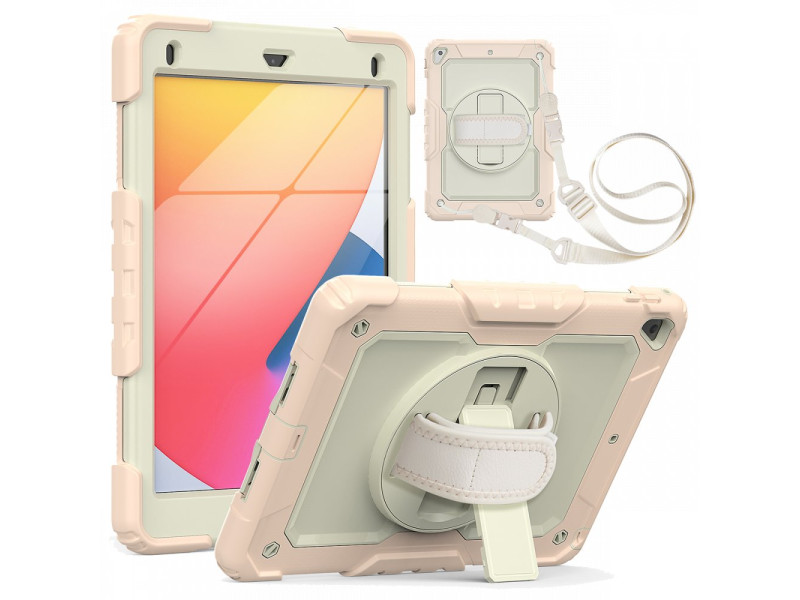 Newface iPad 9.7 (2017) Kılıf Strap New Tablet Kapak - Pembe