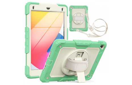 Newface iPad 9.7 (2018) Kılıf Strap New Tablet Kapak - Yeşil
