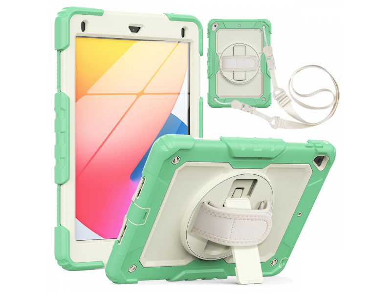 Newface iPad 9.7 (2018) Kılıf Strap New Tablet Kapak - Yeşil