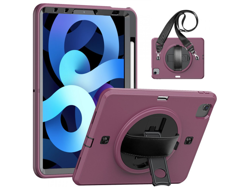 Newface iPad Pro 11 (2018) Kılıf Strap-C Otterbox Tablet Kapak - Mürdüm