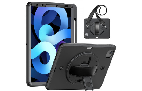 Newface iPad Pro 11 (2020) Kılıf Strap-C Otterbox Tablet Kapak - Siyah