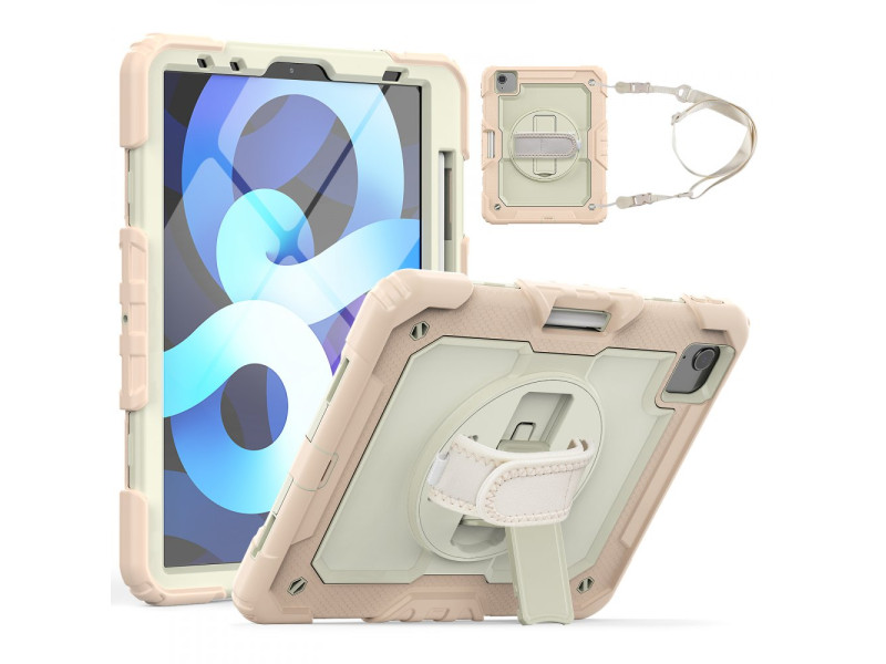 Newface iPad Air 4 10.9 Kılıf Strap New Tablet Kapak - Pembe