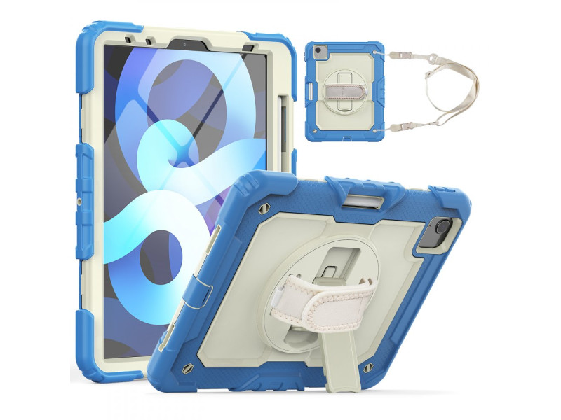 Newface iPad Pro 11 (2018) Kılıf Strap New Tablet Kapak - Mavi