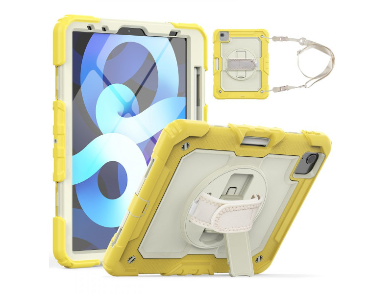 Newface iPad Pro 11 (2018) Kılıf Strap New Tablet Kapak - Sarı