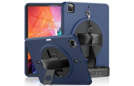 Newface iPad Pro 12.9 (2018) Kılıf Strap-C Otterbox Tablet Kapak - Lacivert