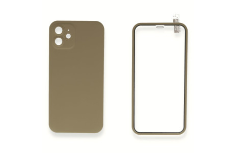 Newface iPhone 11 Kılıf 360 Full Body Silikon Kapak - Gold